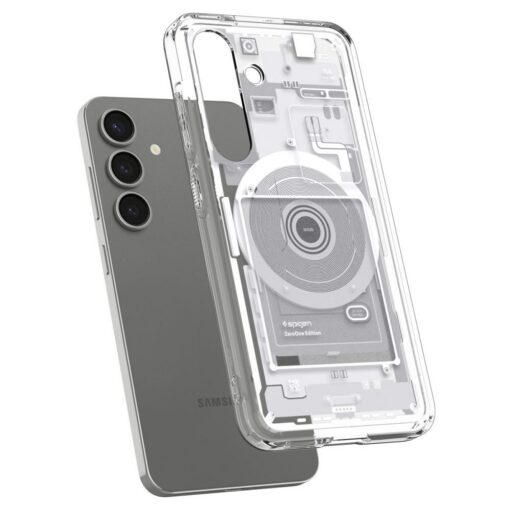 Spigen Ultra Hybrid Mag MagSafe case for Samsung Galaxy S25 Zero One White - Image 6