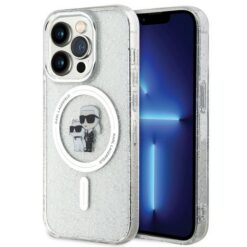 Karl Lagerfeld case for iPhone 15 Pro 6,1" KLHMP15LHGKCNOT transparent HC Magsafe IML KC Glitter
