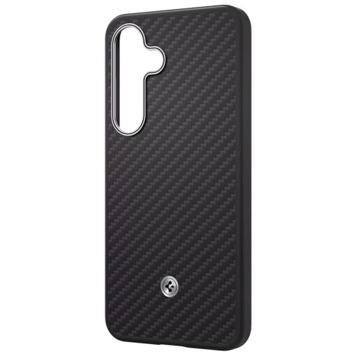 Samsung Enzo Aramid Case for Samsung Galaxy S25 Black-Silver - Image 3