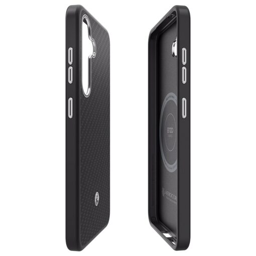 Samsung Enzo Aramid Case for Samsung Galaxy S25 Black-Silver - Image 5