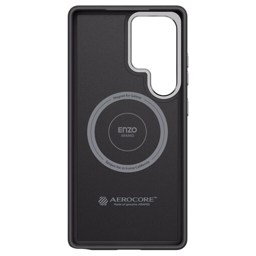 Samsung Enzo Aramid Case for Samsung Galaxy S25 Ultra Black-Silver - Image 2
