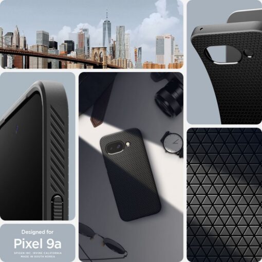 Spigen Liquid Air case for Google Pixel 9a Matte Black - Image 12