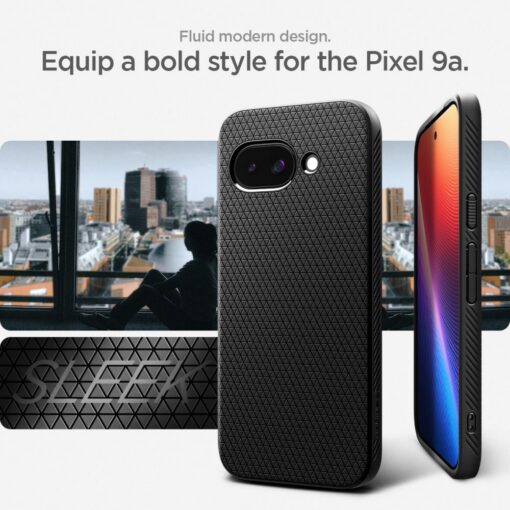Spigen Liquid Air case for Google Pixel 9a Matte Black - Image 13