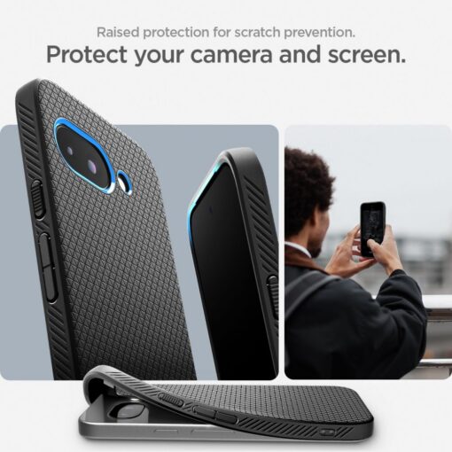 Spigen Liquid Air case for Google Pixel 9a Matte Black - Image 15