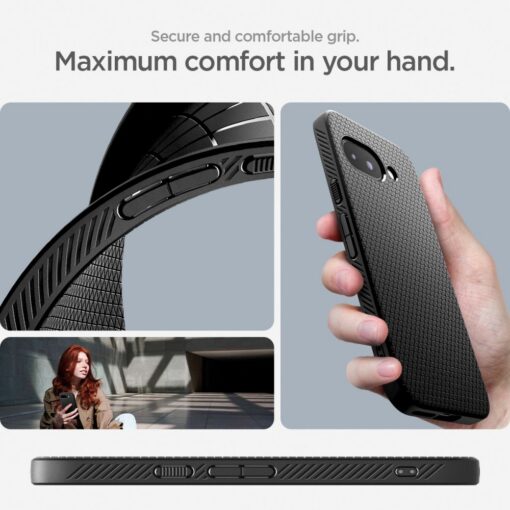 Spigen Liquid Air case for Google Pixel 9a Matte Black - Image 16