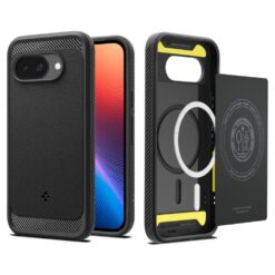 Spigen Rugged Armor Mag MagSafe case for Google Pixel 9a Matte Black
