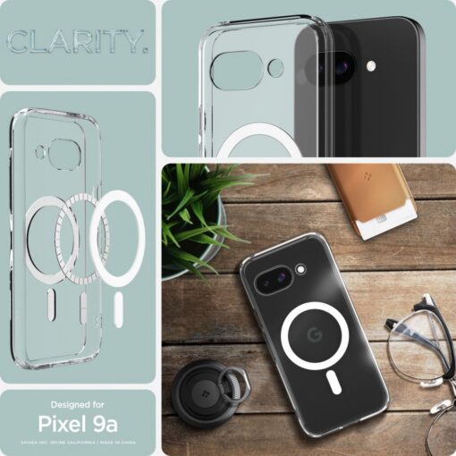 Spigen Ultra Hybrid Mag MagSafe Case for Google Pixel 9a Clear/White - Image 9