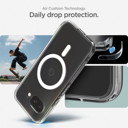 Spigen Ultra Hybrid Mag MagSafe Case for Google Pixel 9a Clear/White - Image 13