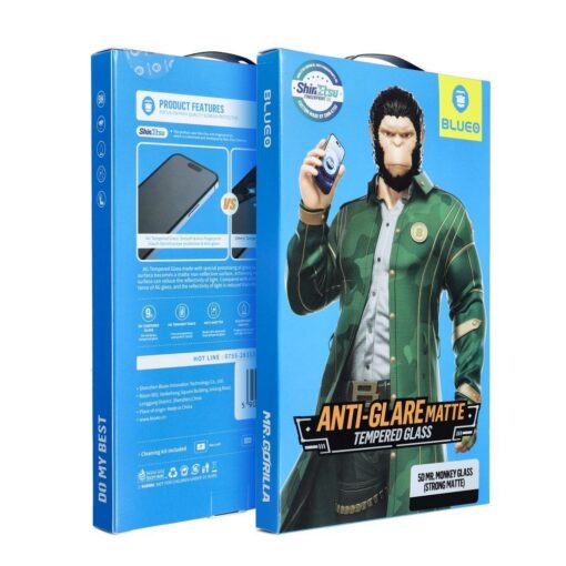 LCD kaitsev karastatud klaas 5D Mr. Monkey Glass (Strong Matte) Apple iPhone 13 Pro Max/14 Plus must