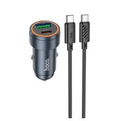 Autolaadija Hoco Z57A 30W USB-C/USB-A + USB-C to USB-C cable 1.0m hall