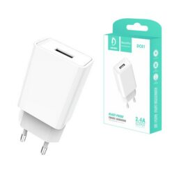 Charger Denmen (DC01) (1xUSB 2.4A) white