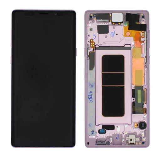 LCD Touchscreen (incl. battery) - Lavender, Galaxy Note9 (2018); SM-N960 -  (varuosa)