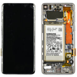 OLED Touchscreen (incl. battery)  - Black, Galaxy S10; SM-G973 - Original (varuosa)