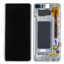 OLED Touchscreen - Prism Silver, Galaxy S10 Plus; SM-G975F - Original (varuosa)