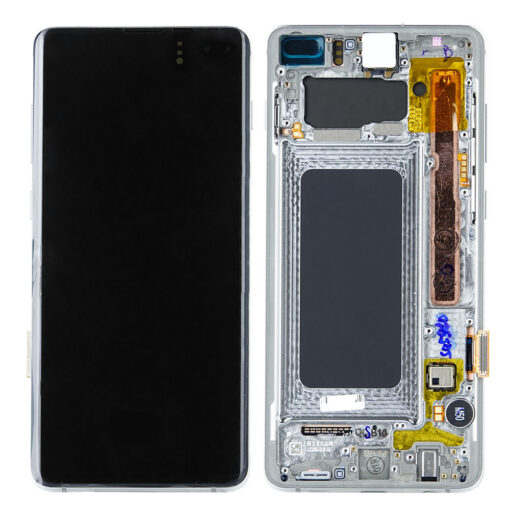 OLED Touchscreen - Prism Silver, Galaxy S10 Plus; SM-G975F - Original (varuosa)