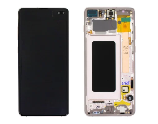 OLED Touchscreen - Ceramic White, Galaxy S10 Plus; SM-G975F - Original (varuosa)