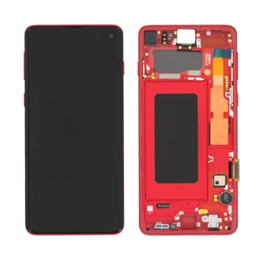 OLED Touchscreen - Red, Galaxy S10; SM-G973F - Original (varuosa)