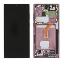 OLED Touchscreen - Burgundy, Galaxy S22 Ultra; SM-S908 - Original (varuosa)