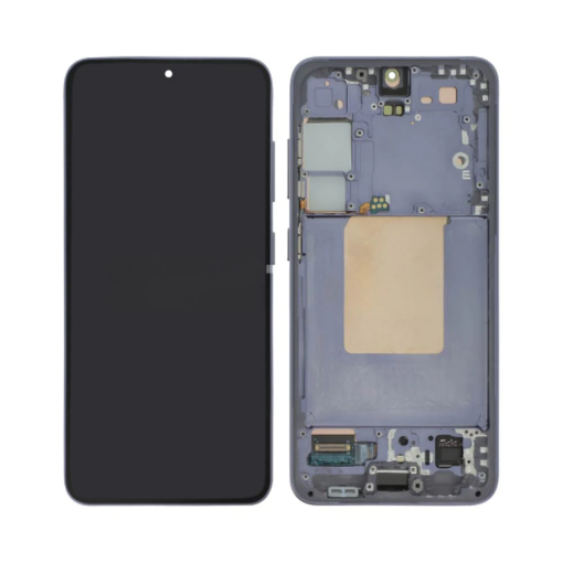 OLED Touchscreen (incl. pre-assembled frame) - Cobalt Violet, Galaxy S24; SM-S921 - Original (varuosa)