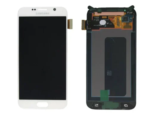 OLED Touchscreen - White (incl. adhesive), Galaxy S6; SM-G920 - Original (varuosa)