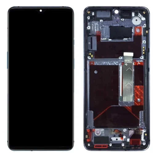 LCD Touchscreen (Refurb & incl. frame) - Black, OnePlus 7T - Refurbished (varuosa)