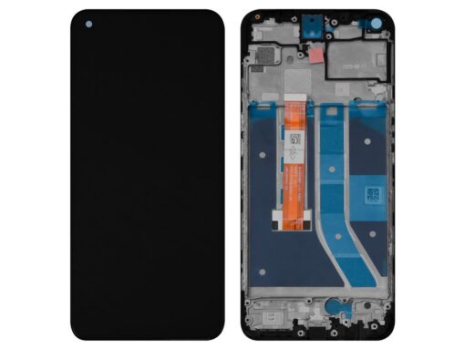 LCD Touchscreen (Refurb & incl. frame) - Black, OnePlus Nord N100 - Refurbished (varuosa)