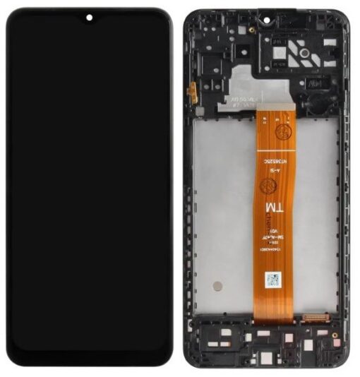 LCD screen Samsung A047 A04S 2022 with touch screen and frame Black original (used Grade B)