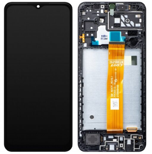 LCD screen Samsung A047 A04S 2022 with touch screen and frame Black original (used Grade C)