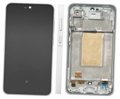 LCD screen Samsung A366 A36 5G with touch screen and frame Awesome White original (service pack)