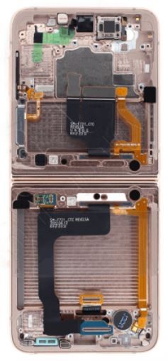 Middle housing Samsung F721 Z Flip4 5G Pink Gold originalus (used Grade B)