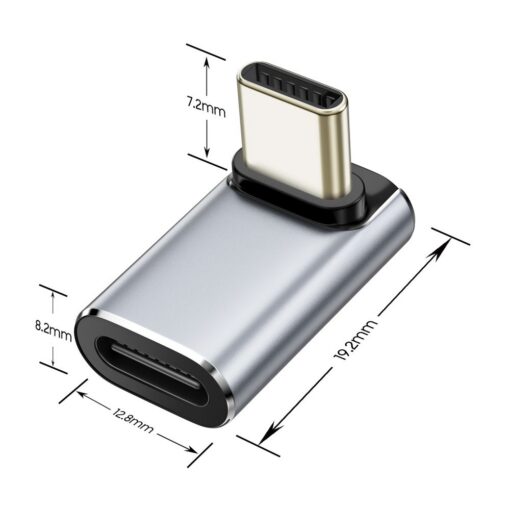 Nurgaadapter USB-C otsik -> USB-C pesa, 90 kraadi, hall, AA02, Tech-Protect - Image 2