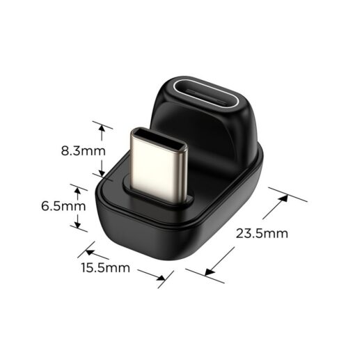 Nurgaadapter USB-C otsik -> USB-C pesa, 180 kraadi, hall, AA04, Tech-Protect - Image 2