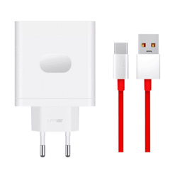 Toalaadija OnePlus SUPERVOOC 100W (adapter USB-A + USB-C kaabel 1m), valge/punane