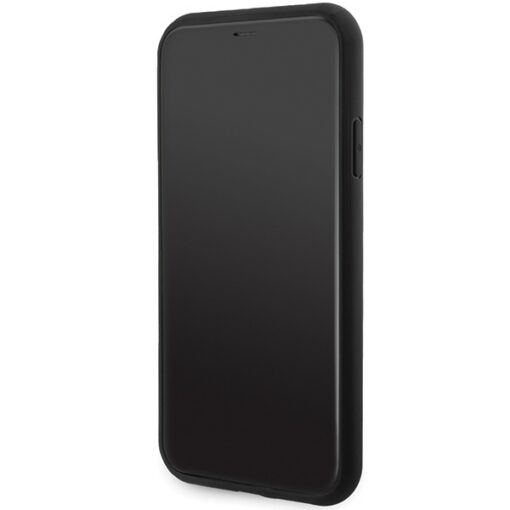 Guess case for iPhone 11 GUHMN61G4GFRK black HC MAGSAFE PU 4G RING CLASSIC LOGO - Image 5