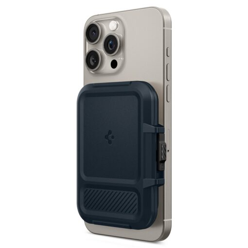 MagSafe kaarditasku Lock Fit (MagFit), magnetkinnitusega, sinakashall, Spigen - Image 12
