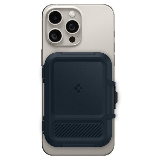 MagSafe kaarditasku Lock Fit (MagFit), magnetkinnitusega, sinakashall, Spigen - Image 3