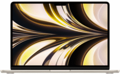 Apple MacBook Air 13" (2022) (M2 8-Core CPU, 8-Core GPU, 8GB RAM, 256GB SSD, INT) Starlight - (uus)