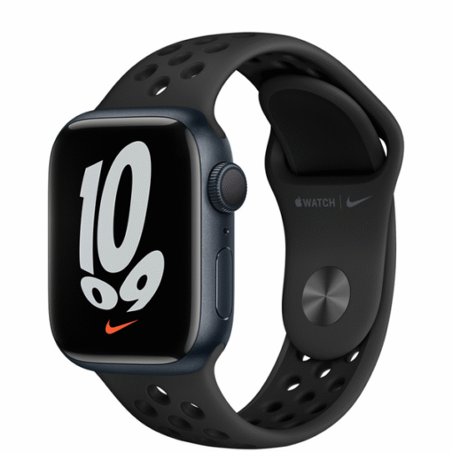 Apple Watch Nike Series 7 GPS 41mm Midnight Aluminum Case with Anthracite/Black Nike Sport Band - (uus)