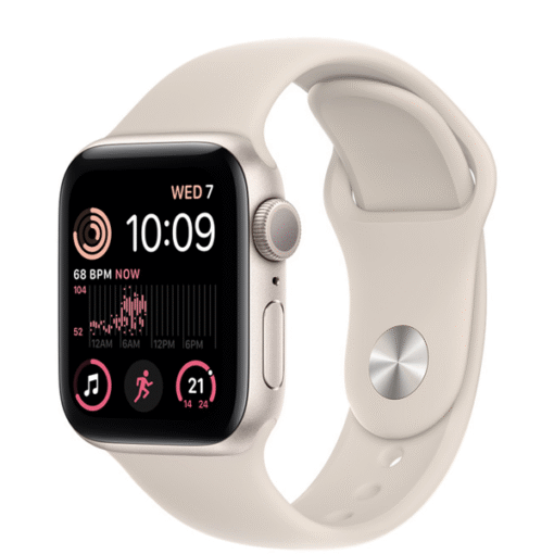 Apple Watch SE (2022) GPS + Cellular 40mm Starlight Aluminum Case with Starlight Sport Band - (uus)