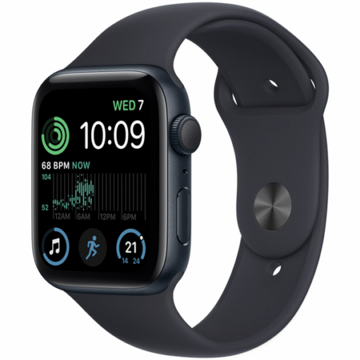 Apple Watch SE (2022) GPS 44mm Midnight Aluminum Case with Midnight Sport Band - (uus)