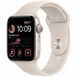 Apple Watch SE (2022) GPS + Cellular 44mm Starlight Aluminum Case with Starlight Sport Band - (uus)