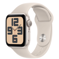 Apple Watch SE (2023) GPS 40mm Starlight Aluminum Case with Starlight Sport Band - S/M - (uus)
