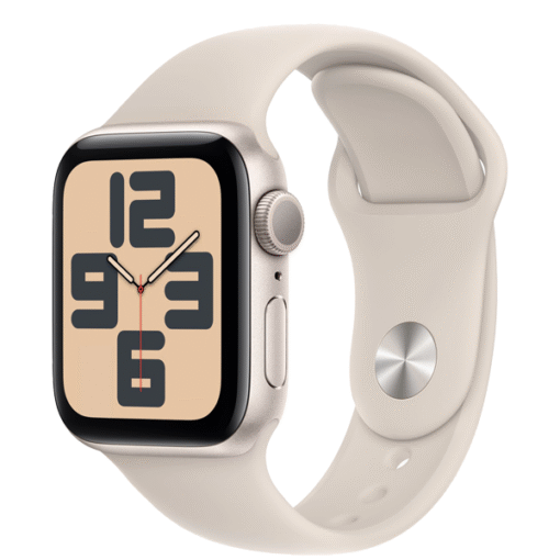 Apple Watch SE (2023) GPS + Cellular 40mm Starlight Aluminum Case with Starlight Sport Band - M/L - (uus)