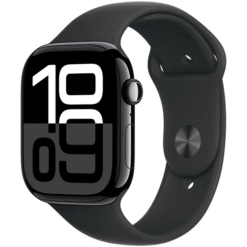 Apple Watch Series 10 GPS 46mm Jet Black Aluminum Case with Black Sport Band - S/M - (uus)