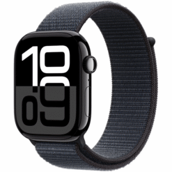 Apple Watch Series 10 GPS + Cellular 46mm Jet Black Aluminum Case with Ink Sport Loop - (uus)