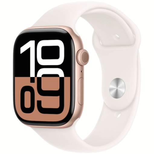 Apple Watch Series 10 GPS + Cellular 46mm Rose Gold Aluminum Case with Light Blush Sport Band - S/M - (uus)