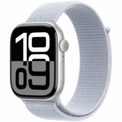 Apple Watch Series 10 GPS + Cellular 46mm Silver Aluminum Case with Blue Cloud Sport Loop - (uus)