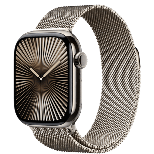 Apple Watch Series 10 GPS + Cellular 42mm Natural Titanium Case with Natural Milanese Loop - (uus)