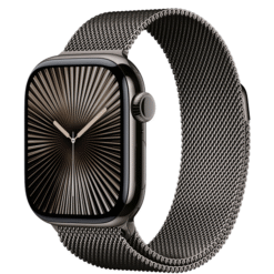 Apple Watch Series 10 GPS + Cellular 42mm Slate Titanium Case with Slate Milanese Loop - (uus)