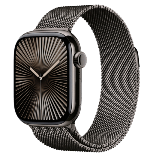 Apple Watch Series 10 GPS + Cellular 42mm Slate Titanium Case with Slate Milanese Loop - (uus)